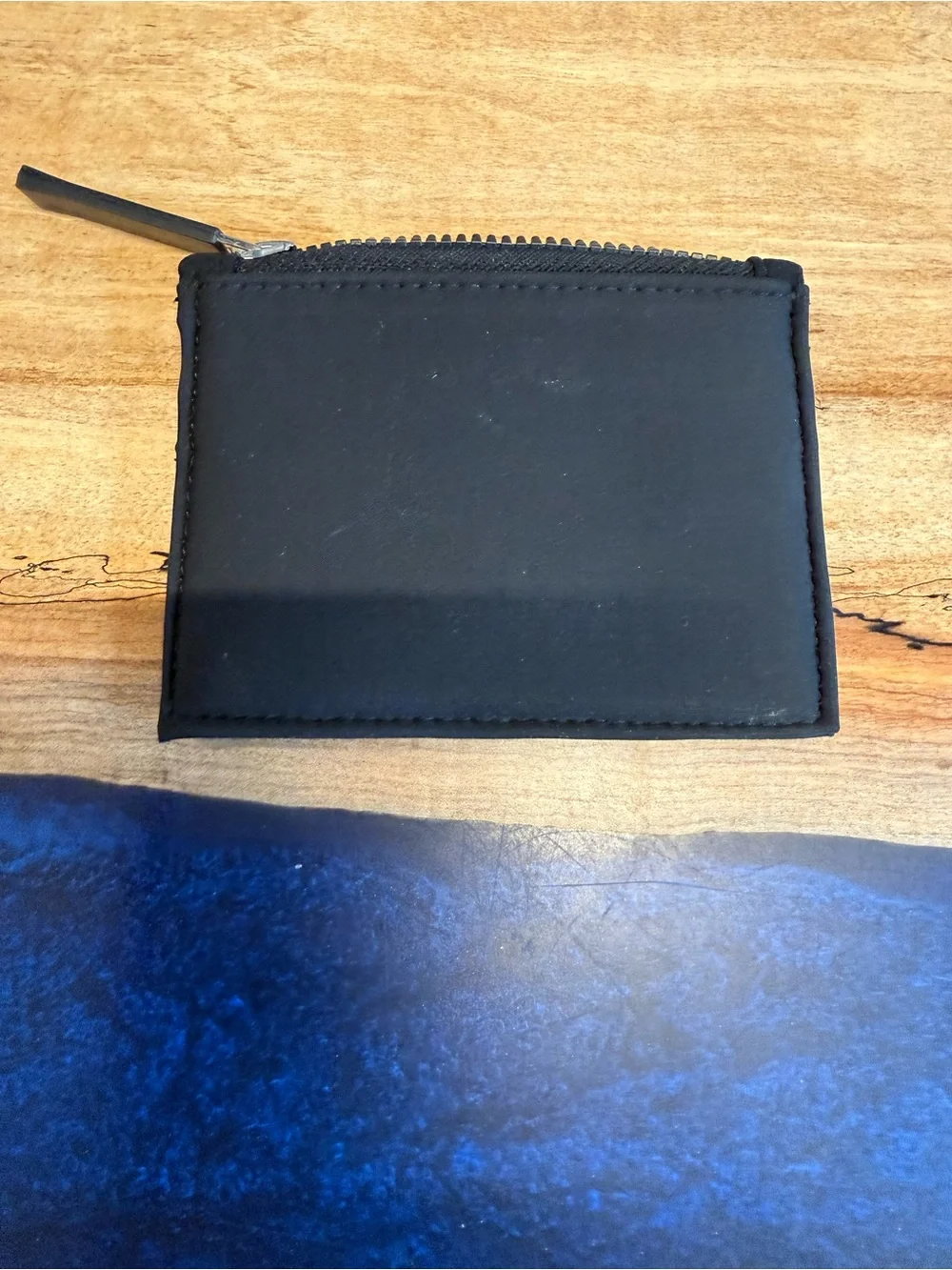 Athleta Black Slim Zip Card Holder